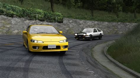 Assetto Corsa Akagi Downhill Touge Battle Silvia S Vs Ae Youtube
