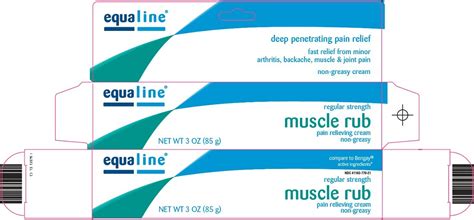 Decongestion of the upper respiratory tract. Equaline Muscle Rub (Supervalu Inc) MENTHOL 10g in 100g ...