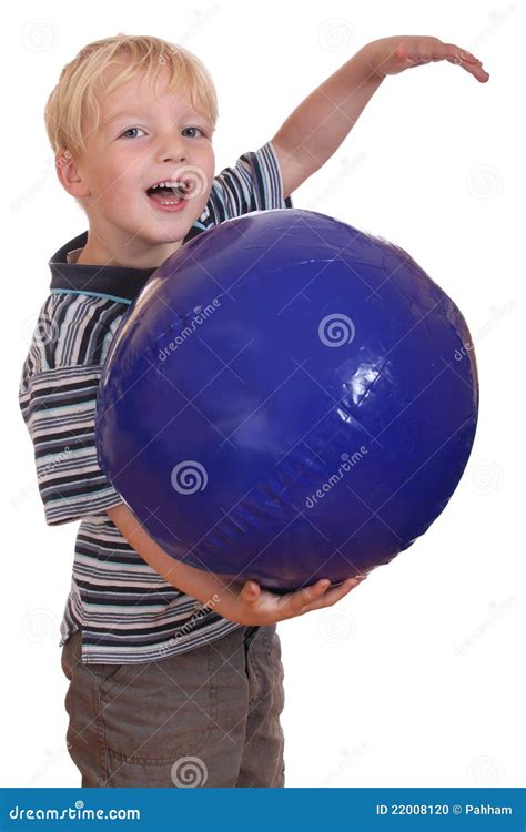 Boy Playing With A Ball Stock Photo Image Of Happiness 22008120