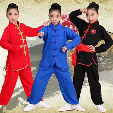 Buy Long Sleeve Kung Fu Uniforms Boy Girls Tai Chi