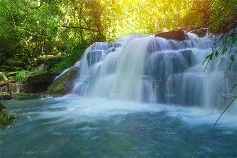 Beautiful Waterfall In Rainforest High Quality Nature Stock Photos