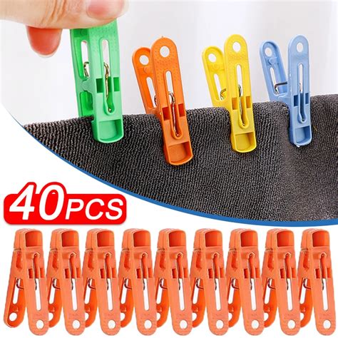 40 20pcs clothes pegs strong windproof laundry clothespins plastic clothes clip hangers for