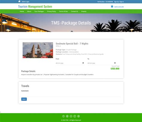 Tourism Management System In Php Free Download With Source Code