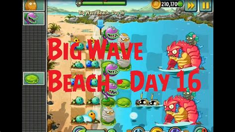 Plants Vs Zombies 2 Big Wave Beach Day 16 Youtube