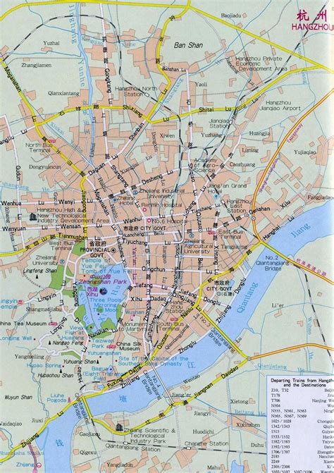 Hangzhou Travel Mapmaps Of Hangzhoudiscount Hangzhou Travelbudget