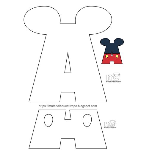 Moldes De Abecedario Mickey Mouse I Material Educativo C82