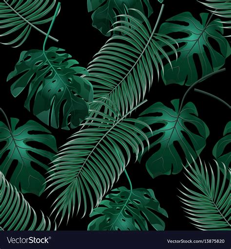 Download beautiful, curated free backgrounds on unsplash. Green tropical palm leaves and monstera jungle Vector Image