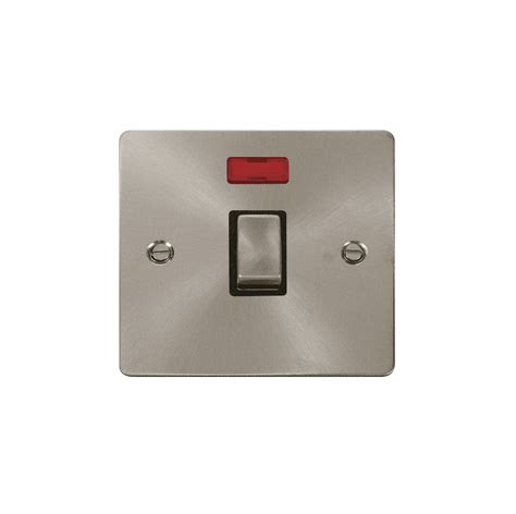 Click Deco Flat Plate 20a Ingot 1g Dp Switch With Neon Black Insert