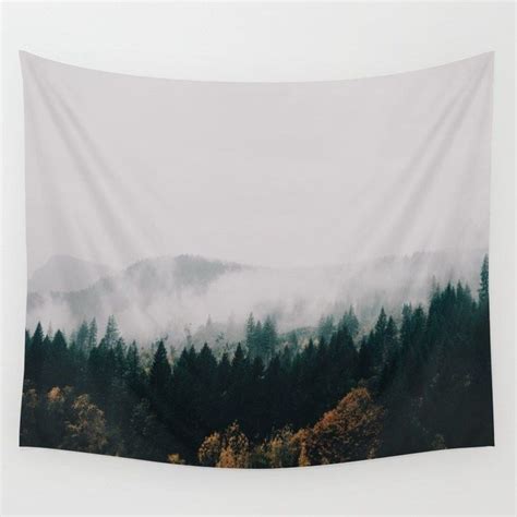 Buy Forest Fog Wall Tapestry By Hannahkemp Worldwide Shipping