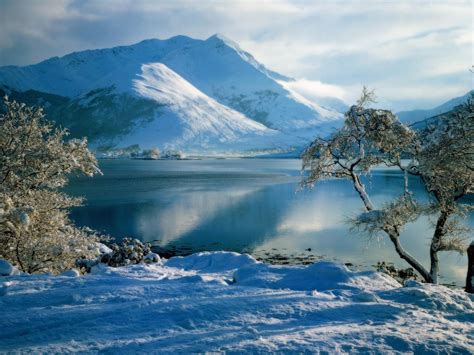 Natur Schnee Bäume Winterlandschaft Hd Desktop Hintergrund