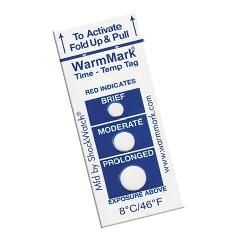 Shockwatch Warmmark Time Temperature Indicatorthermometers And