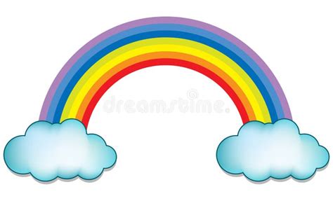 Rainbow With Cloud Stock Illustration Illustration Of Abstract 18256056