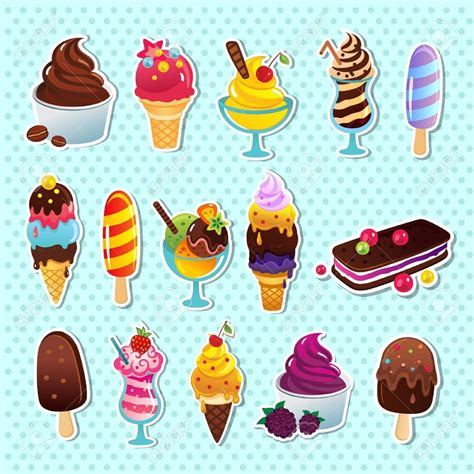 Iconos Del Helado Foto De Archivo Polka Dot Background Icon Ice Cream