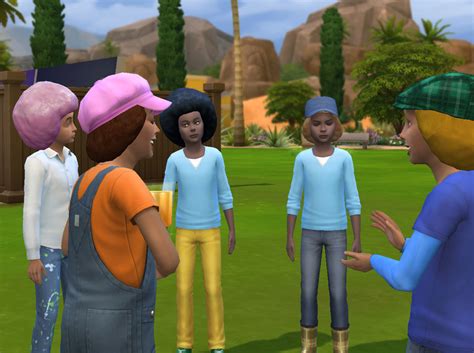 Mod The Sims Big Afro For Small People Childrens Conversion Both