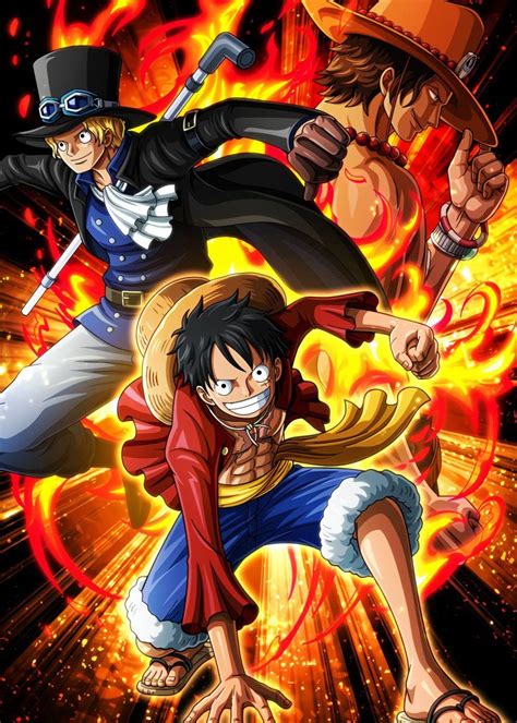 Luffy Sabo Ace Poster Print By Onepiecetreasure Displate In 2020