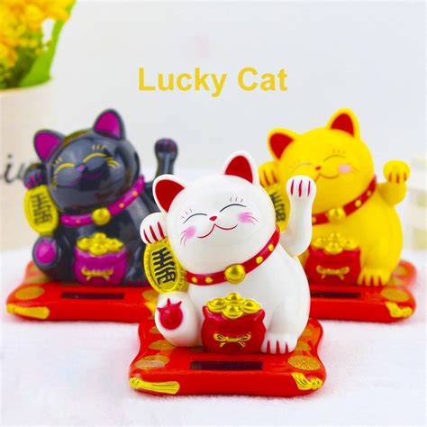 Fortune Cat Office Display Lucky Wealth Waving Cats Home Decor Welcome