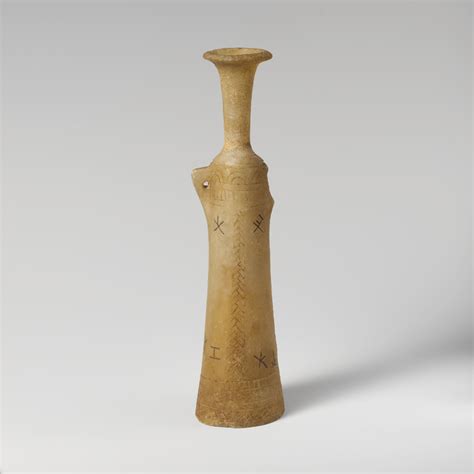 Tall Alabaster Flask Cypriot Early Geometric The Metropolitan