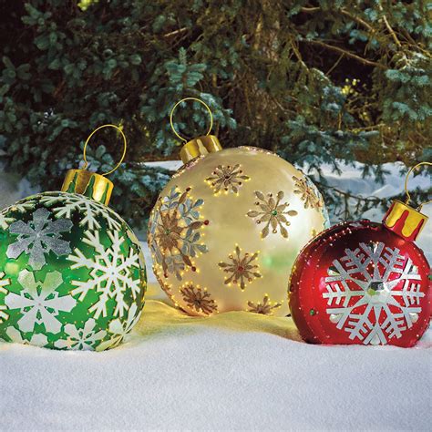 Massive Fiber Optic Led Outdoor Christmas Ornaments The Green Head