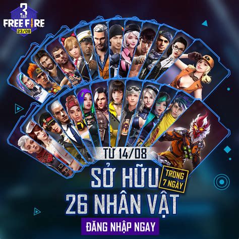 Khi tạo nick ff, có nhiều cách để đăng ký như: Garena tặng miễn phí game thủ tận 26 nhân vật trong Sự ...