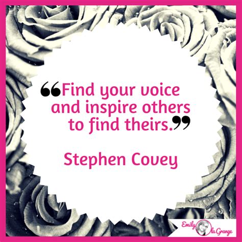 A Quote From Stephen Covey That Says Find Your Voice And Inspire Others