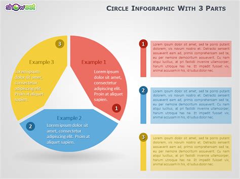 Infographie Cercle Avec 3 Parties Pour Powerpoint Showeet