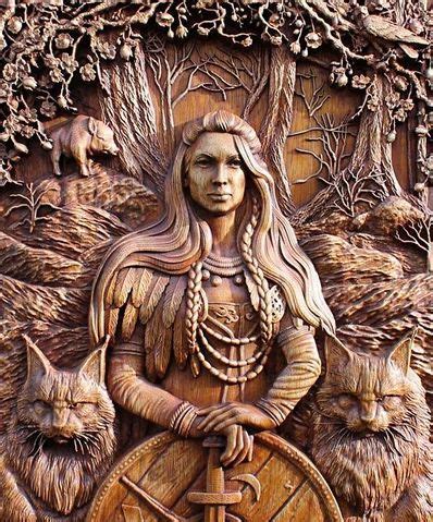 Carved Wood Freya Wall Hanging Norse Goddess Of Love Viking Symbols And Meanings Norse Goddess
