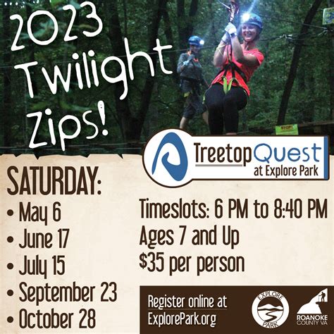 Twilight Zipline At Explore Parks Treetop Quest Roanoke Outside