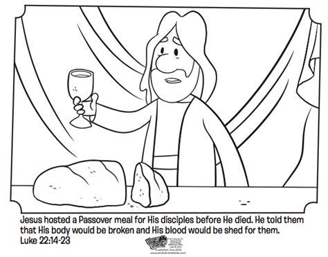 Last Supper Bible Coloring Pages Whats In The Bible