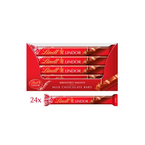 Lindt Lindor Milk Chocolate Bar G Pack Of British Chocolate