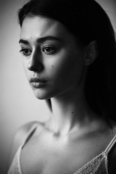 Aleksey Trifonov Mujeres Retrato Monocromo Cara Modelo Fondo De