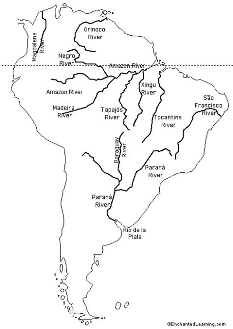 Rivers Of South America Map Alyssa Marianna