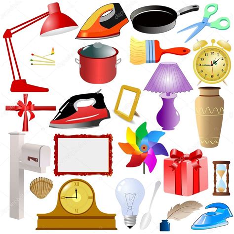 Set Of Of Home Objects — Stock Vector © Perysty 4033499