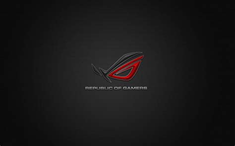 Download White Outlined Asus Rog Logo Wallpaper