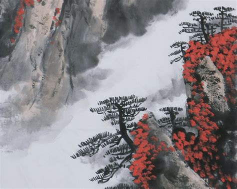 Authentic Chinese Shan Shui Painting Hand Painted Autumn Etsy