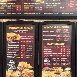 This is a chicken restaurant that prides itself on speed, quality food and. Photos for Zaxby's Chicken Fingers & Buffalo Wings | Menu ...