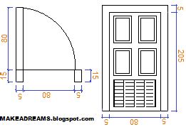 Detail Ukuran Pintu Kamar Mandi Autocad Koleksi Nomer