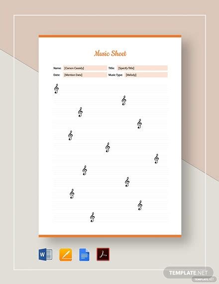Apple music, spotify, youtube music. Music Sheet Template: Download 346+ Sheets in Microsoft Word, Apple Pages, Google Docs ...