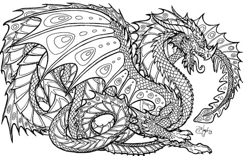 Download Printable 17 Fire Dragon Coloring Pages - Realistic Dragon