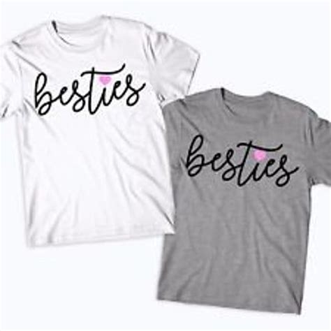 Besties T Shirts Set Of 2 Of Matching Besties Shirts For Best Etsy
