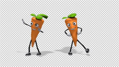 Cartoon Carrot 3d Character Dancing Gangnam Style 2 Pack Motion Graphics