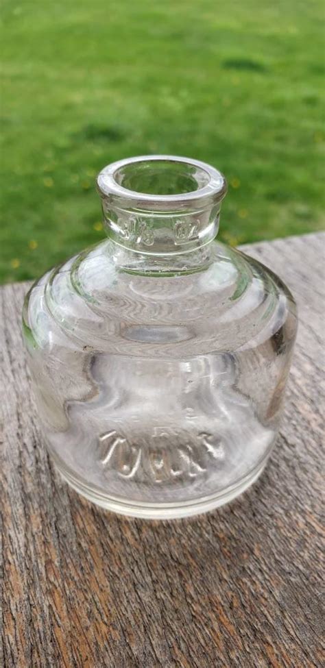 Vintage Hazel Atlas Glass Company Ink Well Bottle 3 1 8 Oz Etsy