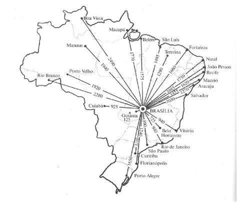 Distâncias Entre Brasília E As Capitais Dos Estados Brasileiros Fonte