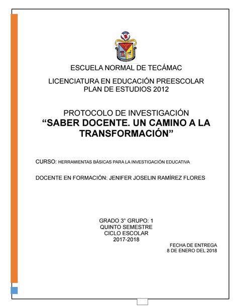 Protocolo De Investigacion Ent Doc By Jenifer Joselin Ramírez Flores Issuu