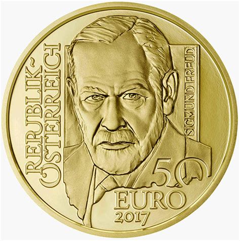 Sigmund frued was born on the 6th of may 1856 and died on the 23rd of september 1935.sigmund was actually born sigismunf schlomo freud and was an austrain jew born in. 50 Euro Goldmünzen Sigmund Freud Österreich Serie: Wiener ...
