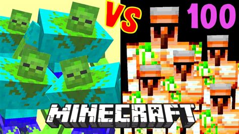 100 Iron Golems Vs Mutant Zombies In Minecraft Who Won Youtube