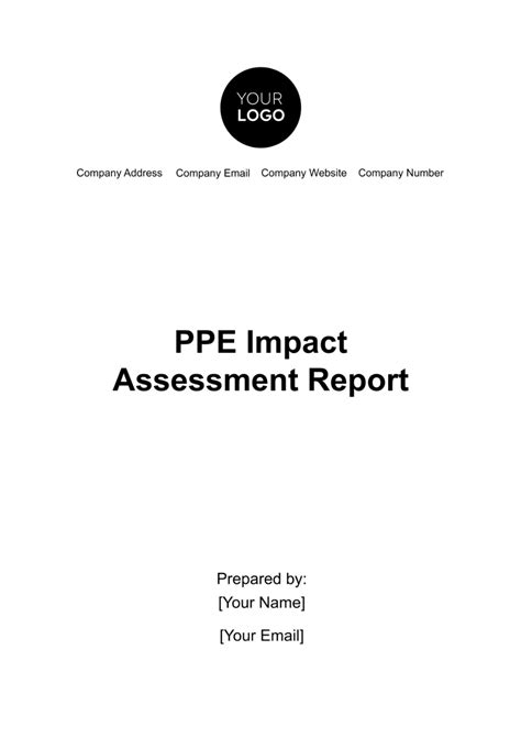 Free PPE Impact Assessment Report Template - Edit Online & Download