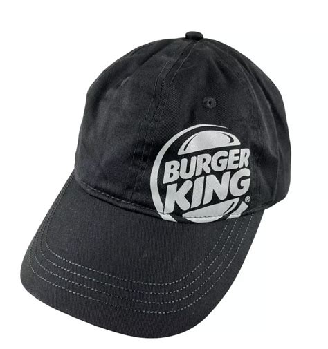 Genuine Burger King Employee Crew Cap Black Adjustabl Gem