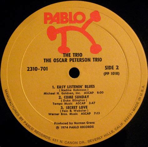 The Oscar Peterson Trio The Trio Used Vinyl High Fidelity Vinyl
