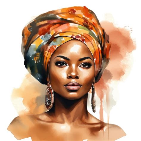 Premium Ai Image A Drawing Of A Woman With A Turban On Her Head