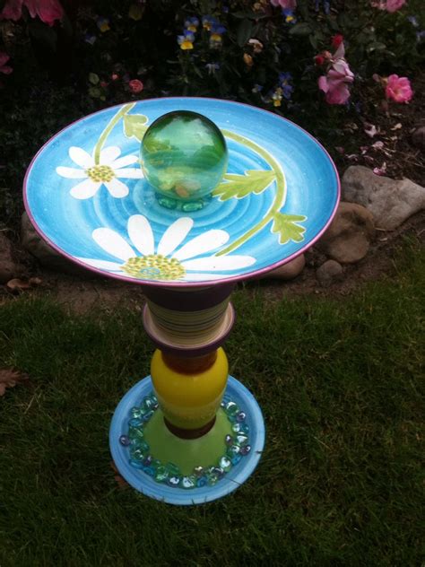 Birdbath From Recycled Materials By Susan Scovil Portland Or